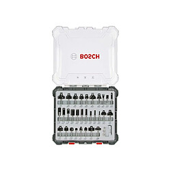 Bosch Kit de fraises bois 6 mm - 30 pièces Kit de fraises pour bois - accessoire de perçage - fraises mixtes en coffret