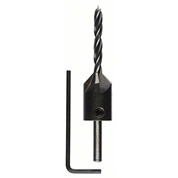 Bosch foret bois avec fraisoir - 5 mm Foret pour bois - avec fraisoir - accessoire de perçage