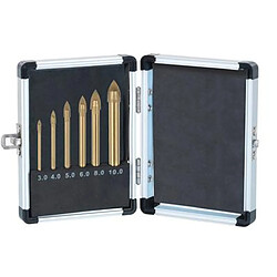 Ribimex Foret à carrelage titane - Lot de 6