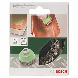 Bosch Brosse boisseau inox métal - 75 mm