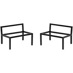 Norstone Vintage Stand Pieds pour enceintes - Structure en acier noir - Support incliné 7° - Charge max 60 kg