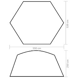 vidaXL Tente piscine Tissu 590x520x250 Vert pas cher