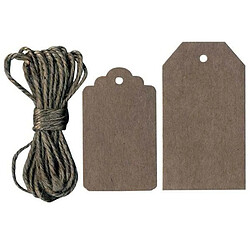 Artemio Étiquettes Kraft avec Ficelle