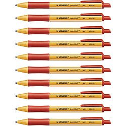 Newtons STABILO Pointball - Lot de 10 stylos rouges