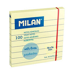 Milan Bloc de Notes Autocollants Jaune