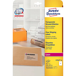 Avery Étiquettes Adhésives - Transparent