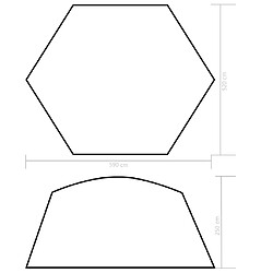 vidaXL Tente piscine Tissu 590x520x250 Bleu pas cher
