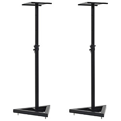 vidaXL Supports de haut-parleur studio - 2 pcs Noir
