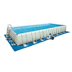 Intex Tapis Sol Piscine Rectangulaire Tapis protection piscine - Convient piscines tubulaires - 6.25 x 3.50 m - Gris