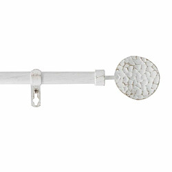 Paris Prix Kit Tringle Déco Extensible Bullette 120-210cm - Blanc