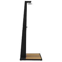 vidaXL Douche Résiné Tressée - Noir/Marron - Reconditionné
