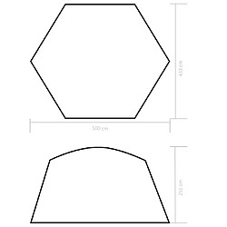 vidaXL Tente de piscine Bleu 500x433x250 cm pas cher