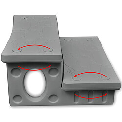 Avis vidaXL Marches pour spa gris