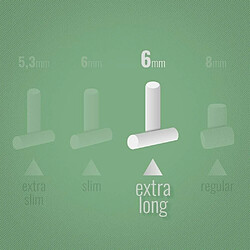 Gizeh Tubes Et Filtres Gizeh - Lot de 6 filtres à cigarette Pure XL Slim