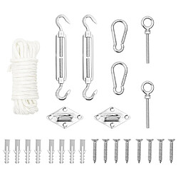 vidaXL Jeu d'accessoires voile d'ombrage Acier