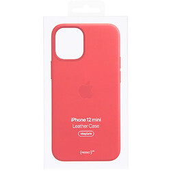 Avis Apple Coque Leather MagSafe iPhone 12 Mini - Red