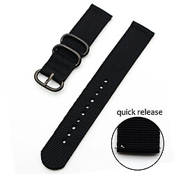 Avis Samsung/Huawei - Bracelet Nylon 20mm - Noir
