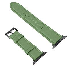 Avizar Apple Watch Bracelet - Vert Clair Bracelet simili cuir pour Apple Watch - Texture litchi - Boucle ardillon