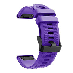 Avis Bracelet en silicone sport noir/violet pour Garmin Fenix 5