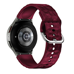Avizar Bracelet Texturé Losange Vin pour Galaxy Watch
