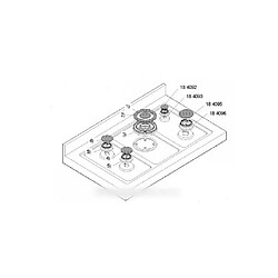Bosch Chapeau de brûleur pour cuisinière Chapeau de brûleur pour cuisinière - Compatibilité Bosch B/S/H - Réf. HSW195AEU/02
