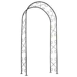 Nature Voûte de jardin Métal 100x37x230 cm - Noir