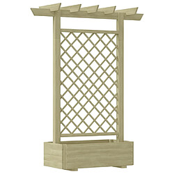 vidaXL Jardinière pergola 162x56x204 cm Bois Jardinière pergola en bois de pin imprégné - Naturel - Dimensions 162x56x204 cm - Résistant à la pourriture