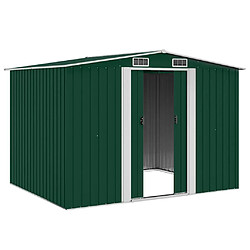Avis vidaXL Abri de stockage jardin 257x205x178 cm - Métal Vert