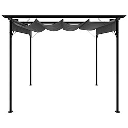 VIDAXL Pergola avec toit rétractable 3x3 m - Anthracite