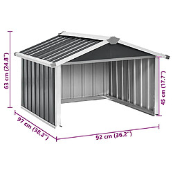 vidaXL Abri pour robot de jardin 92x97x63cm pas cher