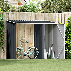 Avis vidaXL Abri à bois de jardin 245x98x159 cm - Anthracite