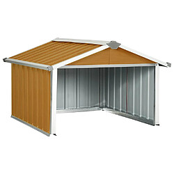 vidaXL Abri pour robot de jardin - Marron