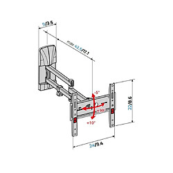 Avis Meliconi Support mural TV inclinable - Noir