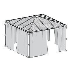 Palram Moustiquaire pour pergola - Gris