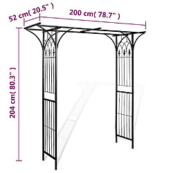 vidaXL 200x52x204 cm pas cher