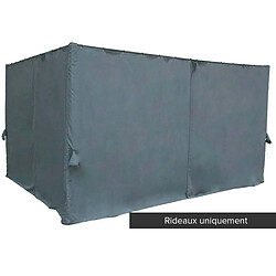 Hesperide Jeu de 4 rideaux tonnelle Palmeira 4x3 m - Ardoise