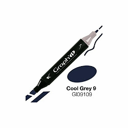 Graph It Graph'It Marqueur Double Pointe Gris Froid 9
