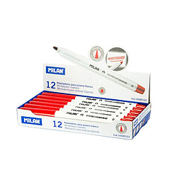 MILAN Feutres Tableau Blanc - Rouge - 12 Unités