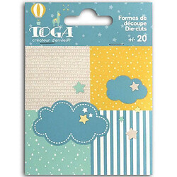 Toga Die-cuts Nuages et Étoiles Formes découpées - Multicolores - 20 pièces