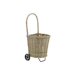 Aubry Gaspard Chariot à bûches rotin droit