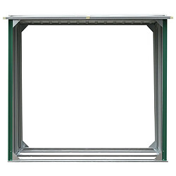 Avis vidaXL Abri de stockage de bois Acier Vert