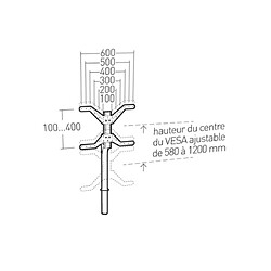 Avis Erard group colonne TV sol pivotante - Noir