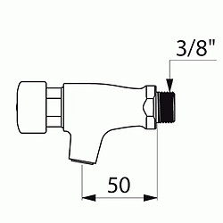 Delabie Robinet Tempostop - 15x21 - Chromé