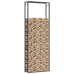Acheter vidaXL Portant bois de chauffage Noir - 110x28x312