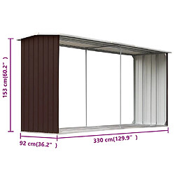vidaXL Abri de stockage de bois - Marron pas cher