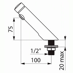 Delabie Robinet Tempopsoft 2 - Chromé