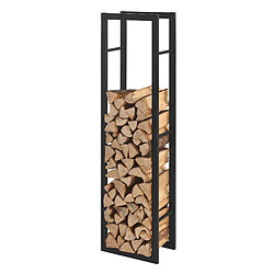 En.Casa en_casa Range-bûches Kasan 40x150 cm Noir