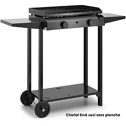 Chariot pour plancha noir - CHBA60 - FORGE ADOUR Chariot plancha - Acier haute résistance - 86 x 48 x 120 cm