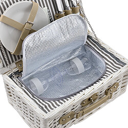 Casa.Pro casa_pro Panier Pique-nique Pour 2 Blanc pas cher