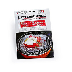 Lot de 8 papillottes pour barbecue - GB-AL-M - LOTUSGRILL